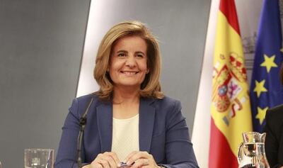 La exministra de Trabajo de España, Fátima Báñez.