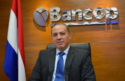 Dimas Ayala, director y gerente general de Bancop, que es de propiedad de las principales cooperativas de producción.