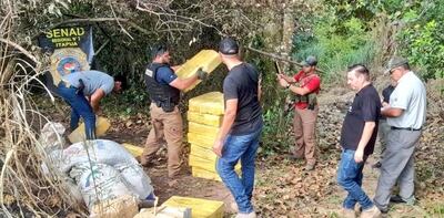 En el procedimiento se incautaron casi 380 kg de marihuana.