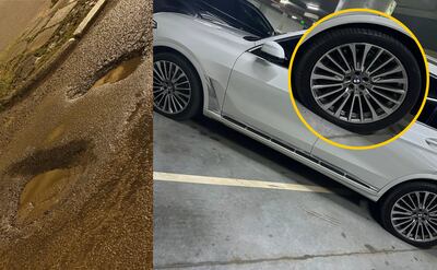 Ciudadano asunceno denuncia que fue perjudicado por un bache en zona de Santísima Trinidad.