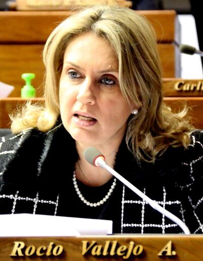 Rocío Vallejo, diputada  del Partido  Patria Querida  (PPQ) por el departamento Central y exfiscala anticorrupción.