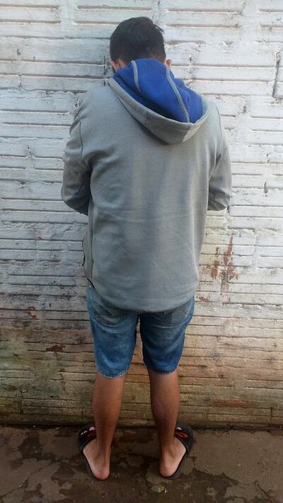 Jonathan Gustavo Ledesma Salinas, detenido esta mañana en Ciudad del Este.