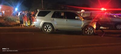 Camioneta conducida por el presunto responsable del accidente fatal.