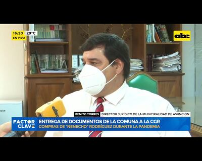 Asesor Jurídico de la Municipalidad de Asunción, Benito Torres, sobre la sobrefacturación de insumos