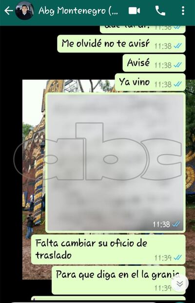 Exdirector de Penal supuestamente envía documento requerido por abogado, supuesto intermediario de coima en nombre de exviceministro.