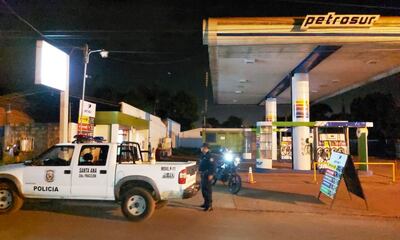 La estación de servicios donde los vecinos capturaron al supuesto malviviente.