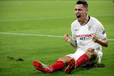 Lucas Ocampos marcó el gol de la clasificación del Sevilla.