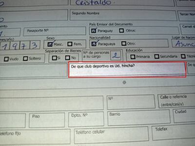 Formulario proveído por un banco a sus clientes como parte de los que se deben enviar a Seprelad para las transacciones financieras.