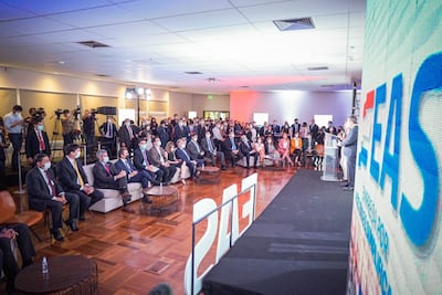 Acto de celebración de la creación de alrededor de 1.000 empresas bajo la nueva personería jurídica "Empresa por Acciones Simplificadas” (EAS).