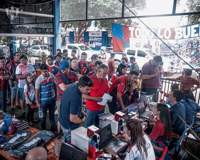 Jornada de domingo en Caaguazú en la que los hinchas azulgranas se asociaron en masa.