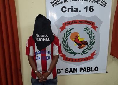 Víctor Aquino, de 35 años, detenido.
