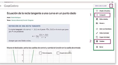 GeoGebra (Compartir una actividad)