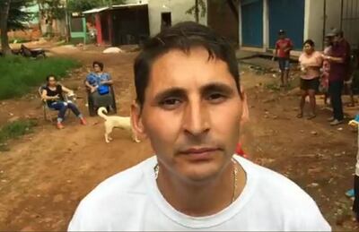 Claudio Ozuna Aquino pide justicia por el asesinato de su pareja Nancy Reyes Maciel.