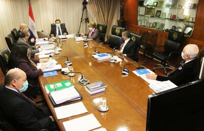 Sesión plenaria de la Corte Suprema de Justicia realizada ayer.