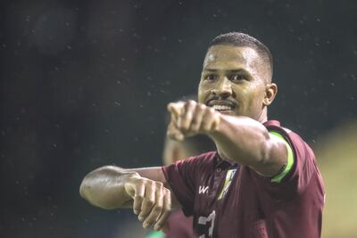 Salomón Rondón anotó el gol del triunfo de Venezuela