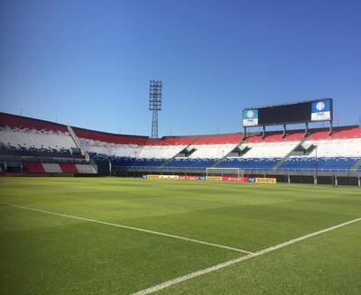 Las nuevas butacas, con los colores de la bandera paraguaya.