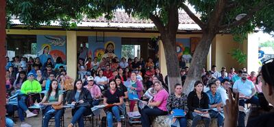 Charla de capacitación de censistas en Santani