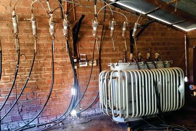 Instalaciones de la granja de criptominería en Coronel Oviedo.