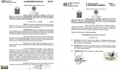 Decreto que declara asueto el 28 de abril para las instituciones educativas del país 24 de abril de 2023