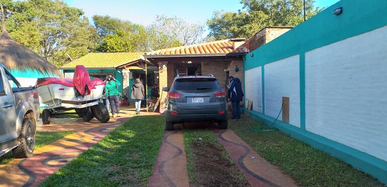 Otro de los vehículos incautados en una de las propiedades de Balboa.