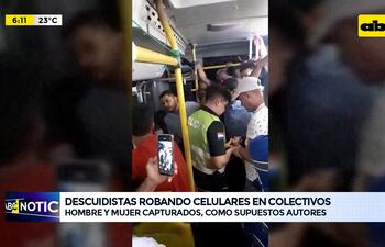 Descuidistas roban celulares en colectivos