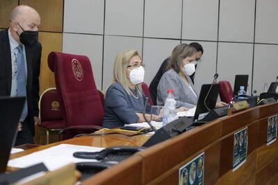 La senadora Hermelinda Alvarenga (PLRA), vicepresidenta segunda, presidió la sesión extraordinaria del Senado