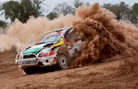 Alejandro Galanti, ganador del Transchaco Rally 2022, estará en el Rally de San Pedro al mando del Toyota Etios R5, navegado por Tadeo Carrasco.