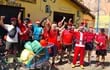 La actividad solidaria "Papá Noel en bici" se realizó nuevamente tras dos años de suspensión.