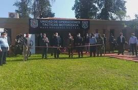 Inauguran nueva base de operaciones del Grupo Lince en Areguá.
