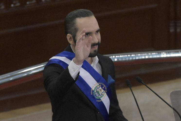 El presidente de El Salvador, Nayib Bukele. Su país será uno de los beneficiados con las inversiones privadas, según anuncio de Estados Unidos en el marco de la Cumbre de las Américas.  (AFP)