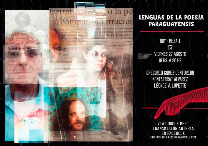 Poetas Montserrat Álvarez, Léonce W. Lupette y Gregorio Gómez Centurión en Lenguas de la Poesía Paraguayensis