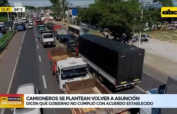 Camioneros se platean volver a Asunción