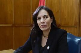 Claudia Centurión, ministra de Obras Públicas y Comunicaciones.