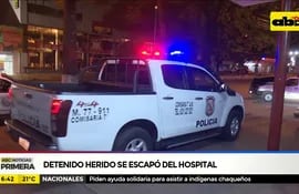 Detenido herido se escapó del hospital