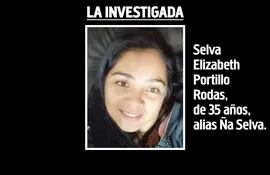 Selva Elizabeth Portillo Rodas, alias Ña Selva, investigada.