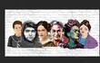 Collage ilustrativo de retratos de Marie Curie, Malala Yousafzai, Ada Lovelace, Rosa Parks, Frida Kahlo y Juana María de Lara.