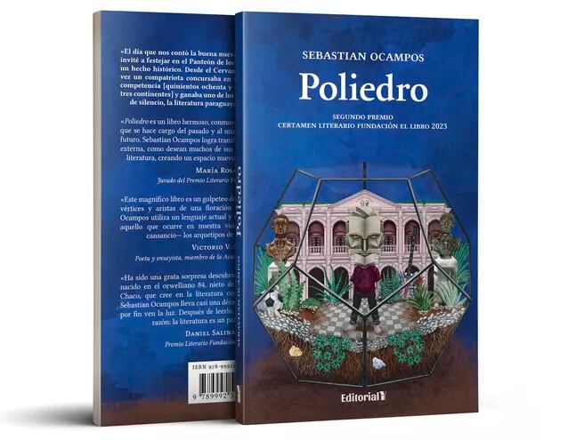 Portada de "Poliedro", libro que Sebastián Ocampos presentará en Paraguay.