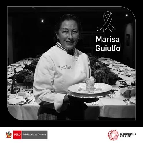 Fallece Marisa Guiulfo, chef peruana. Fuente: Facebook del Ministerio de Cultura de Perú