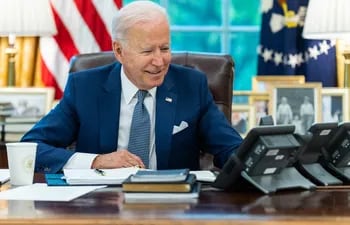 El presidente de Estados Unidos, Joe Biden, en la Casa Blanca. (AFP/Casa Blanca)