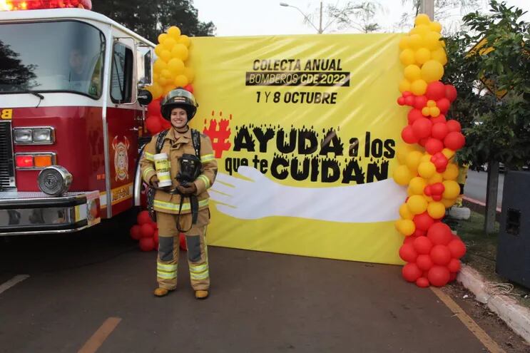 La colecta de este año de los bomberos voluntarios de Ciudad del Este se denomina "Ayuda a los que te cuidan".
