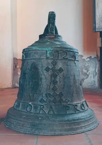 La campana más antigua del Paraguay (1724). Museo de San Miguel, Misiones