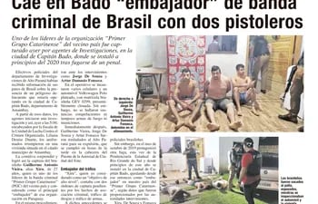 Publicación de ABC Color sobre la detención de Guilherme Antonio Vieira, alias Xiru, quien habría ordenado el atentado contra el subcomisario Fernando Ruiz Díaz.