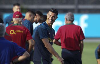 Portugal national soccer team training session