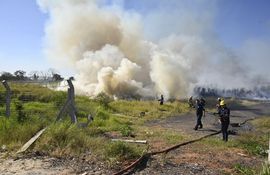 Incendio en la zona del Parque Ñu Guasu de Luque.