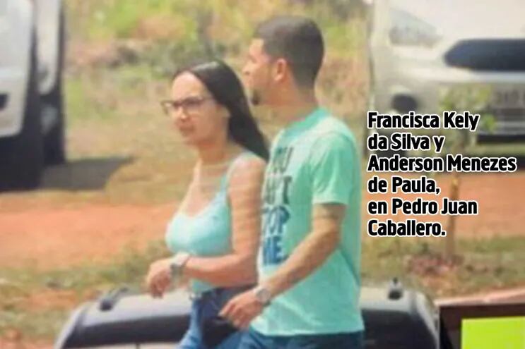 Francisca Kely Lima da Silva y Anderson Menezes de Paula, seguidos y fotografiados por la Policía Federal del Brasil en Pedro Juan Caballero.