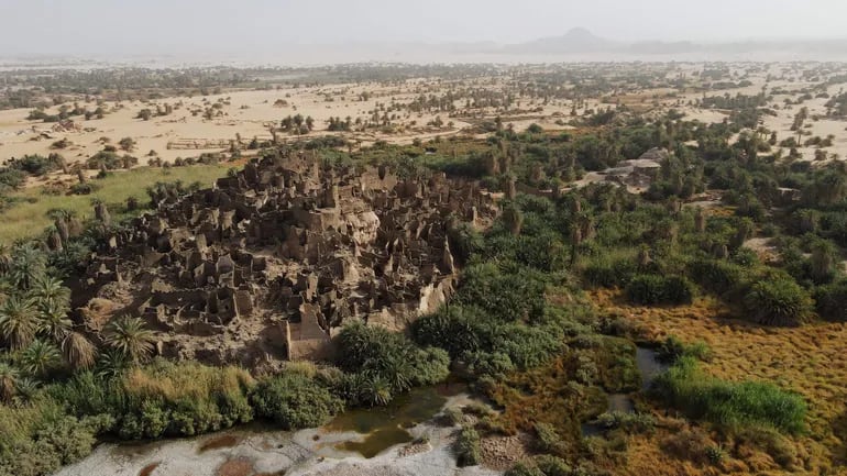 ruinas de las fortalezas de Djado, ubicadas a más de 1.300 km de Niamey, en el noreste de Níger.
