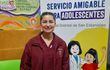 La encargada de recibir a los adolescentes, Lic. Dahiana Gómez del hospital distrital de San Estanislao se refirió al trabajo que se realiza en esta área