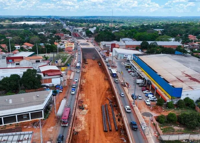 Foto publicada por el MOPC este domingo 4 de diciembre, sobre el avance de las obras en Tres Bocas.