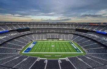 El MetLife Stadium en East Rutherford, en  Nueva Jersey, hogar de los New York Jets y Giants de la NFL, será la sede de la  final de la Copa del Mundo de 2026.