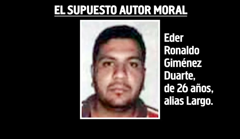 Eder Ronaldo Giménez Duarte, alias Largo, supuesto autor moral de la muerte del periodista Humberto Coronel.